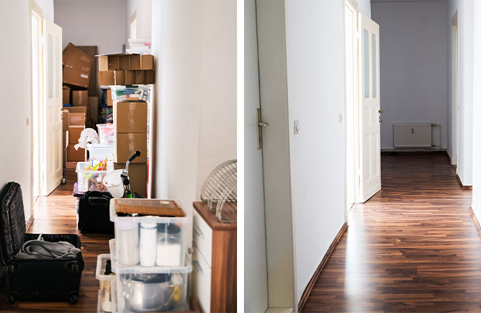Blood on the floor Hoarding Cleanup Service in Durango, Farmington, Cortez, and Pagosa Springs