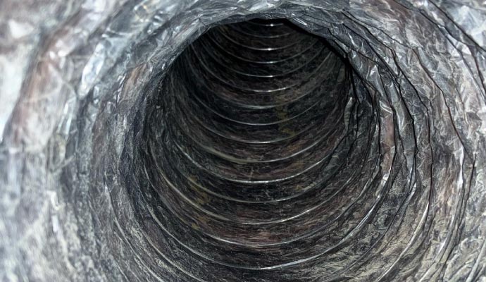 Interior of a clean air duct