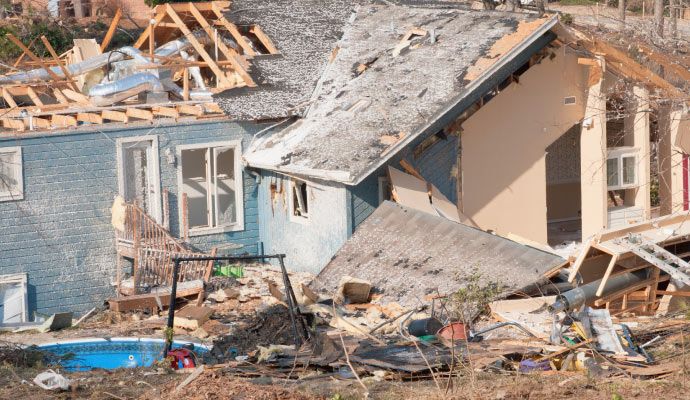Disaster damaged property