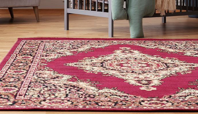 Clean rug on the floor