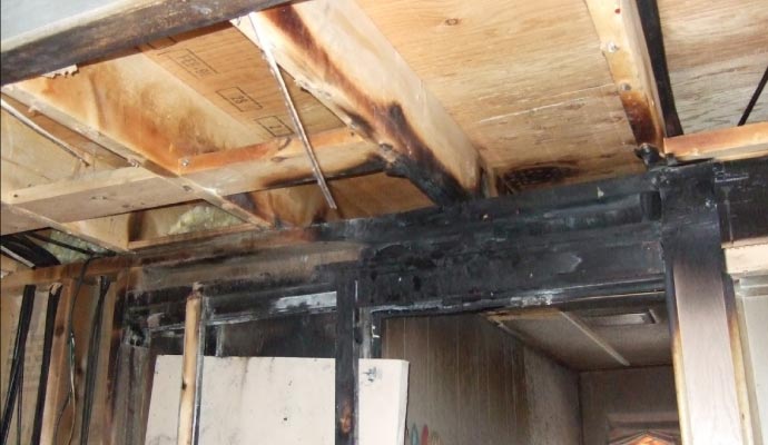 Property severely damaged by fire