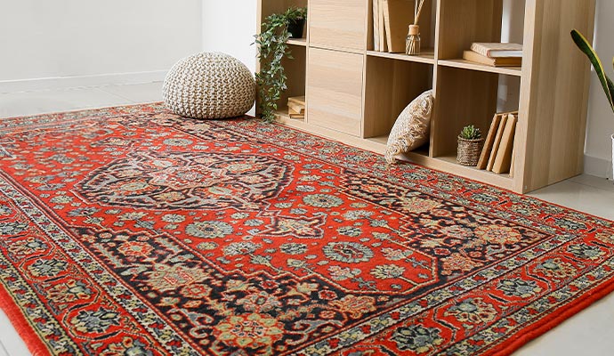 Clean rug on the floor