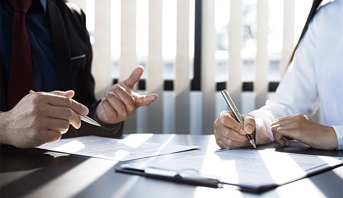Signing insurance document