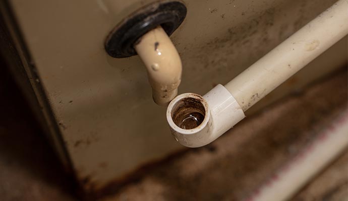 Cogged A/C unit drain